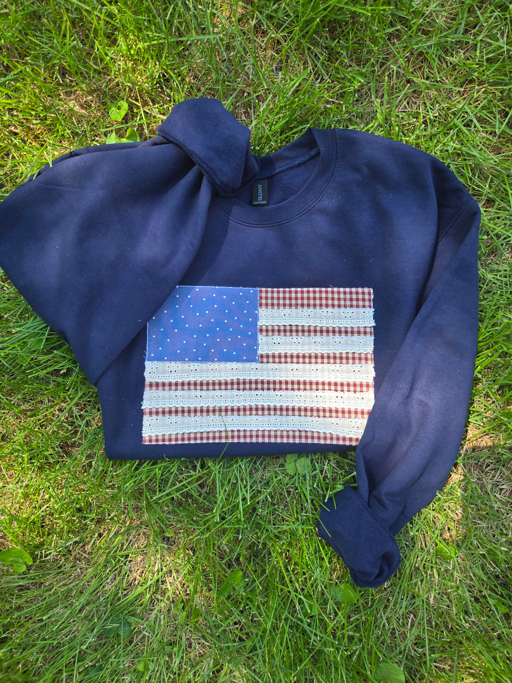 Flag Applique with Lace